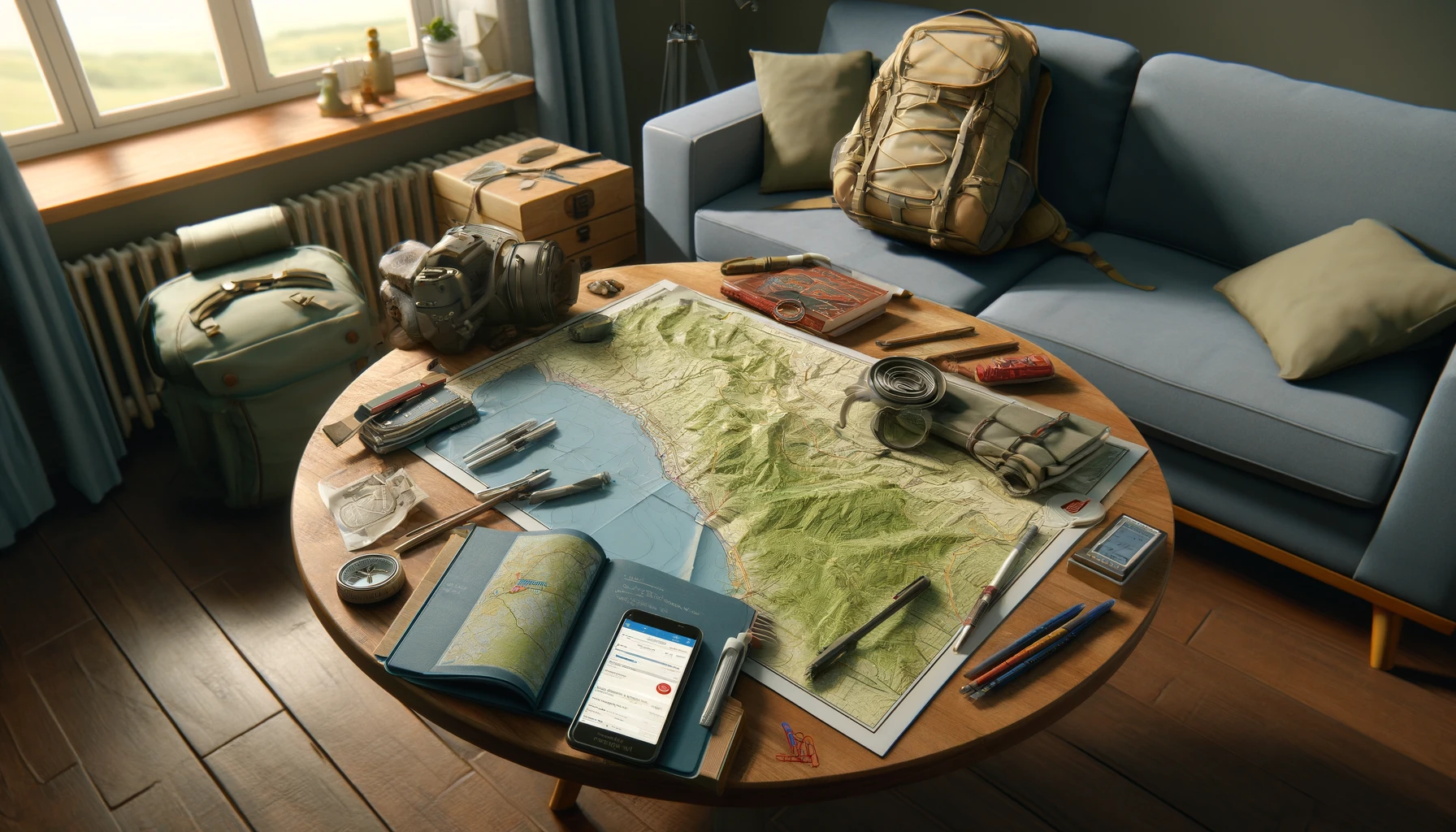 The preparation phase of a beginner backpacker.